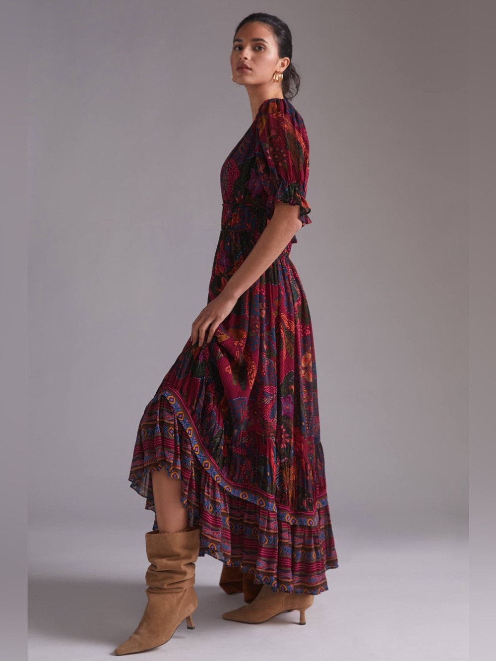 Farm Rio Anthropologie Floral Maxi Dress